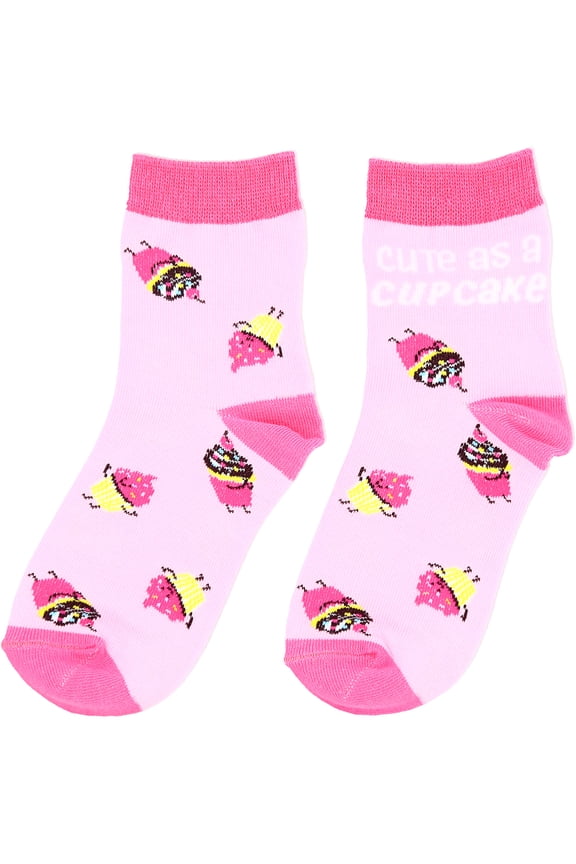 Company - Cupcakes - S/M Youth Cotton Blend Crew Socks