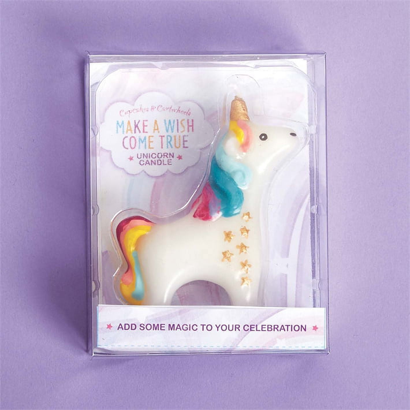 Cupcakes and Cartwheels Wish Come True Unicorn Candle In Gift Box