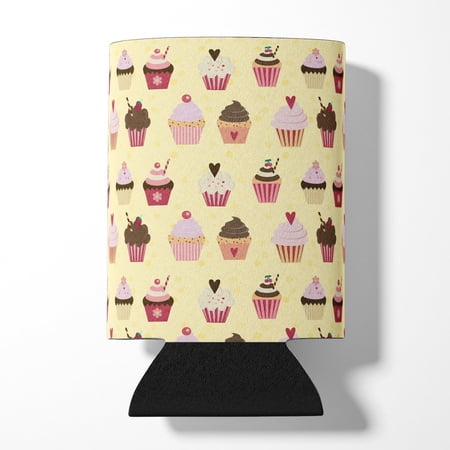 Cupcakes on Yellow Can or Bottle Hugger