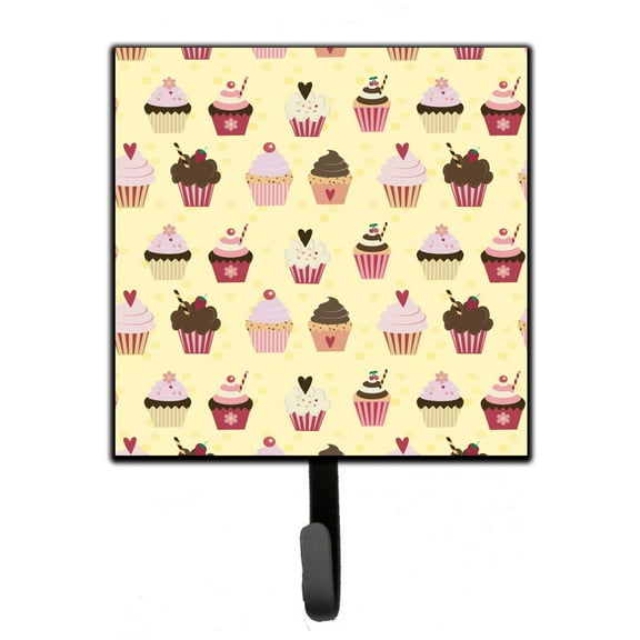 Cupcakes on Yellow Leash or Key Holder