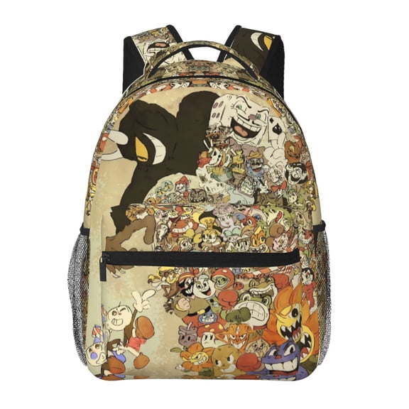Cuphead Backpack Lightweight Large Capacity Laptop Backpack Adjustable Backpack Unisex Travel Backpack
