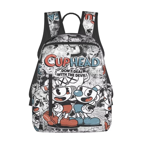 Cuphead Backpack Lightweight Large Capacity Laptop Backpack Adjustable Backpack Unisex Travel Backpack