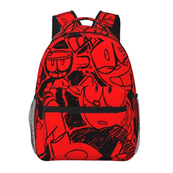 Cuphead Backpack Lightweight Large Capacity Laptop Backpack Adjustable Backpack Unisex Travel Backpack