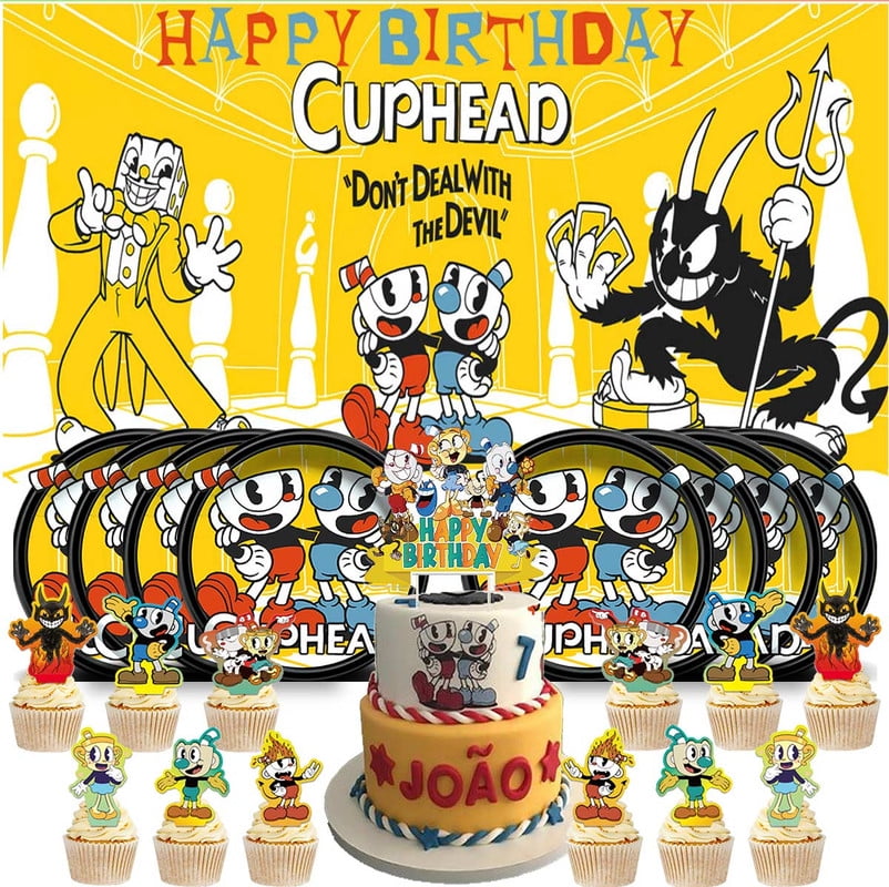 Cuphead Birthday Party Plates Movie Decorations Supplies Decor Cake ...