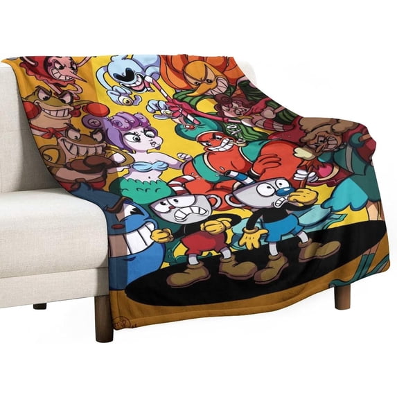 Cuphead Blanket Ultra-Soft Micro Fleece Blanket for Couch/Living Room/Warm Winter Cozy Plush Throw Blankets for Adults Or Kids 40"x30"