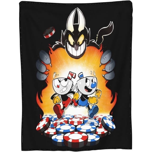 Cuphead Blanket Ultra-Soft Micro Fleece Blanket for Couch/Living Room/Warm Winter Cozy Plush Throw Blankets for Adults Or Kids 40"x30"