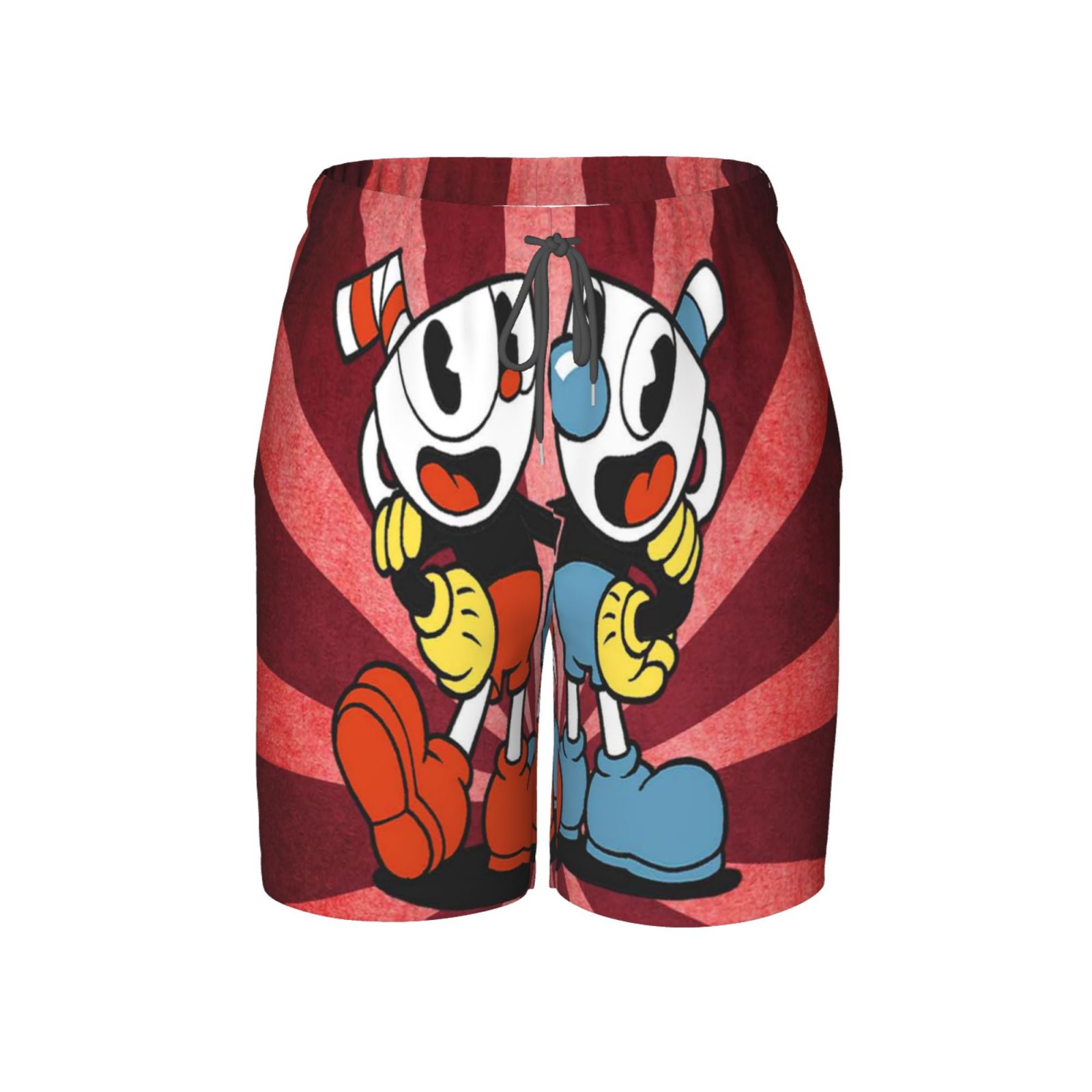 Cuphead Boys Swim Trunks with Mesh Liner Bathing Suits Quick Dry Beach