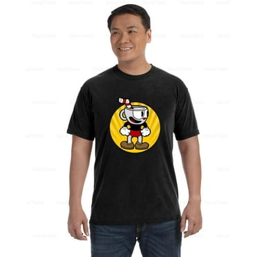 Cuphead Circle Comfort Coler T-Shirt with Vintage Game Art, Unisex, up to size 4XL
