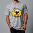 thumbnail image 1 of Cuphead Circle with Vintage Game Art Unisex T-Shirt,S- 5XL, 1 of 2