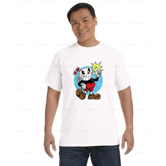 Cuphead Comfort Coler T-Shirt by RynoArts with Game Graphic Style, Unisex, up to size 4XL