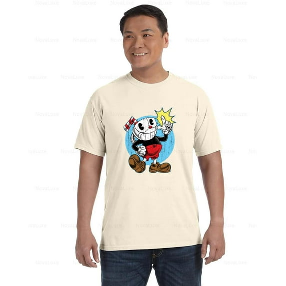 Cuphead Comfort Coler T-Shirt by RynoArts with Game Graphic Style, Unisex, up to size 4XL