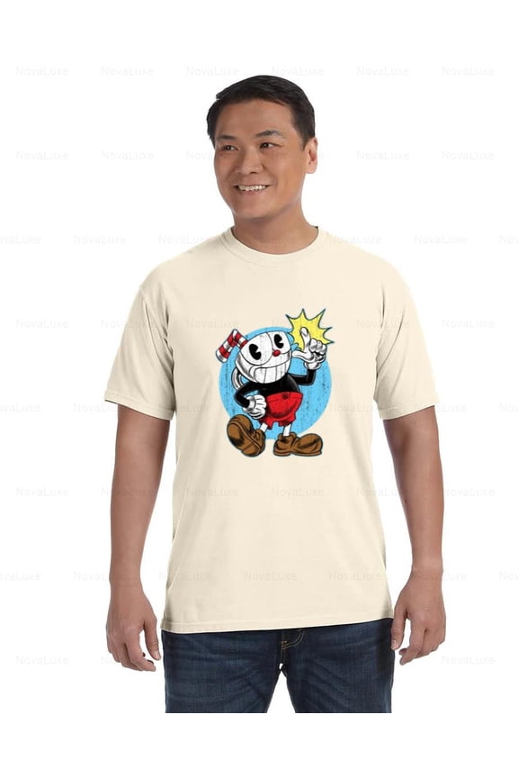 Cuphead Comfort Coler T-Shirt by RynoArts with Game Graphic Style, Unisex, up to size 4XL