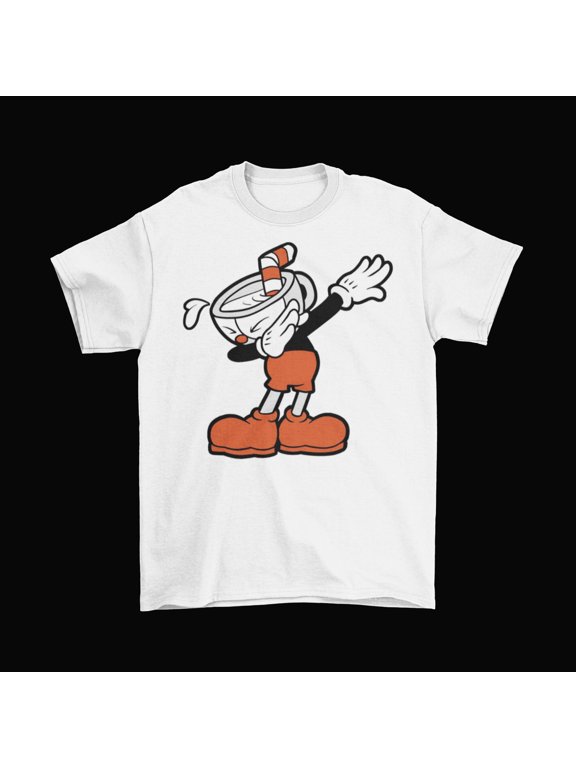 Cuphead Dabbing T-Shirt Unisex Adult Funny Sizes BrineyBeard Retro Gaming New