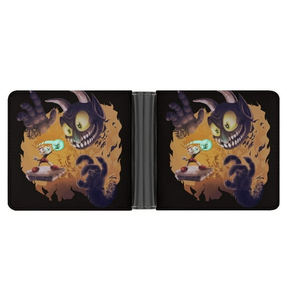 Cuphead Devil PU Leather Bifold Wallet Money Organizers Gift With Card Slots For Men And Women