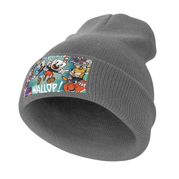 Cuphead Fashion Knitted Cap Unisex Outdoors Hip Hop Knit Caps Comfortable Warm Winter Hats
