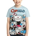 thumbnail image 1 of Cuphead Logo Youth Unisex T-Shirt Crewneck Short Sleeve Double-Sided Print Tee Shirts Top For Boys Girls Kid Teen Small, 1 of 6