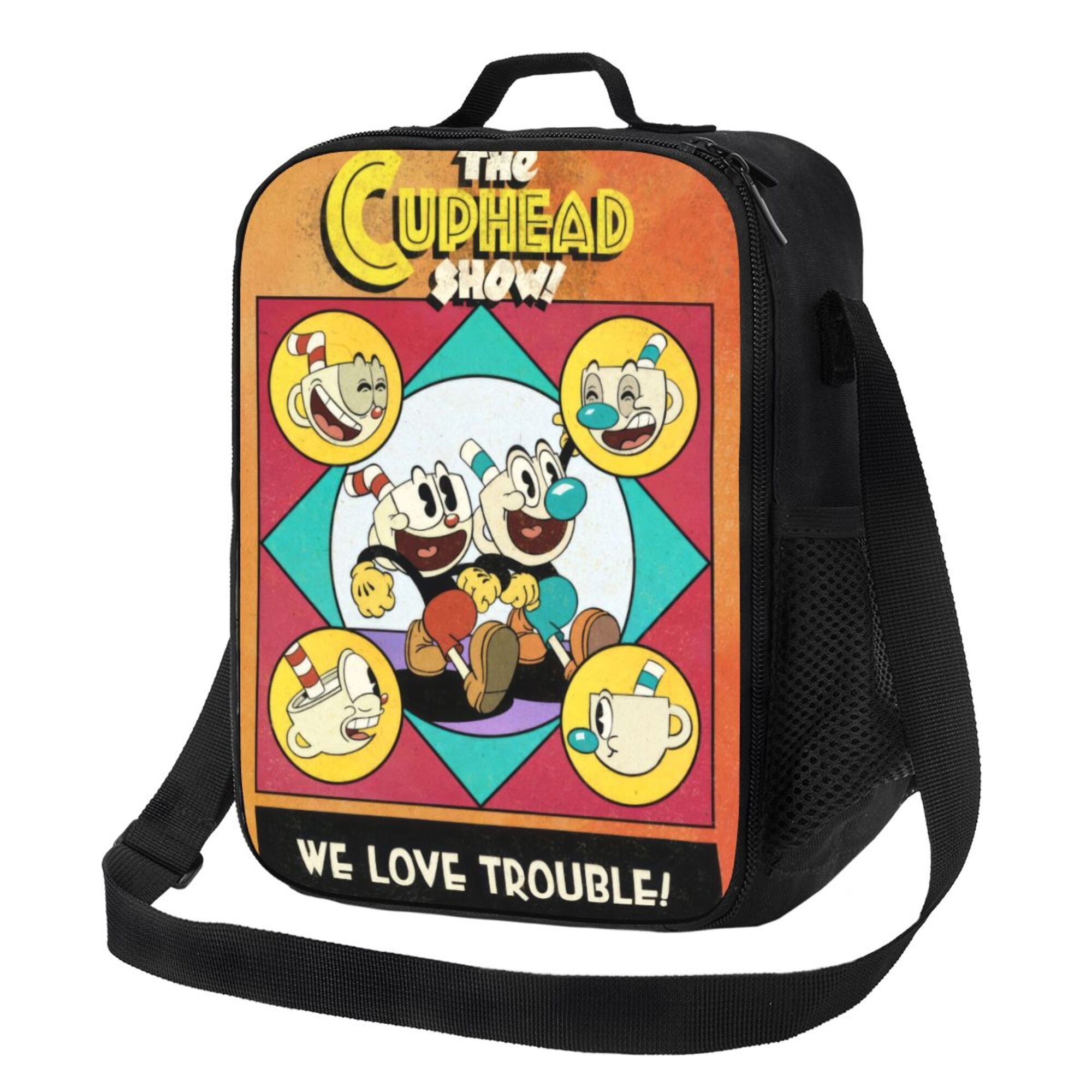 Cuphead Lunch Box Lunch Bag for Women Adult Men, Insulated Shoulder