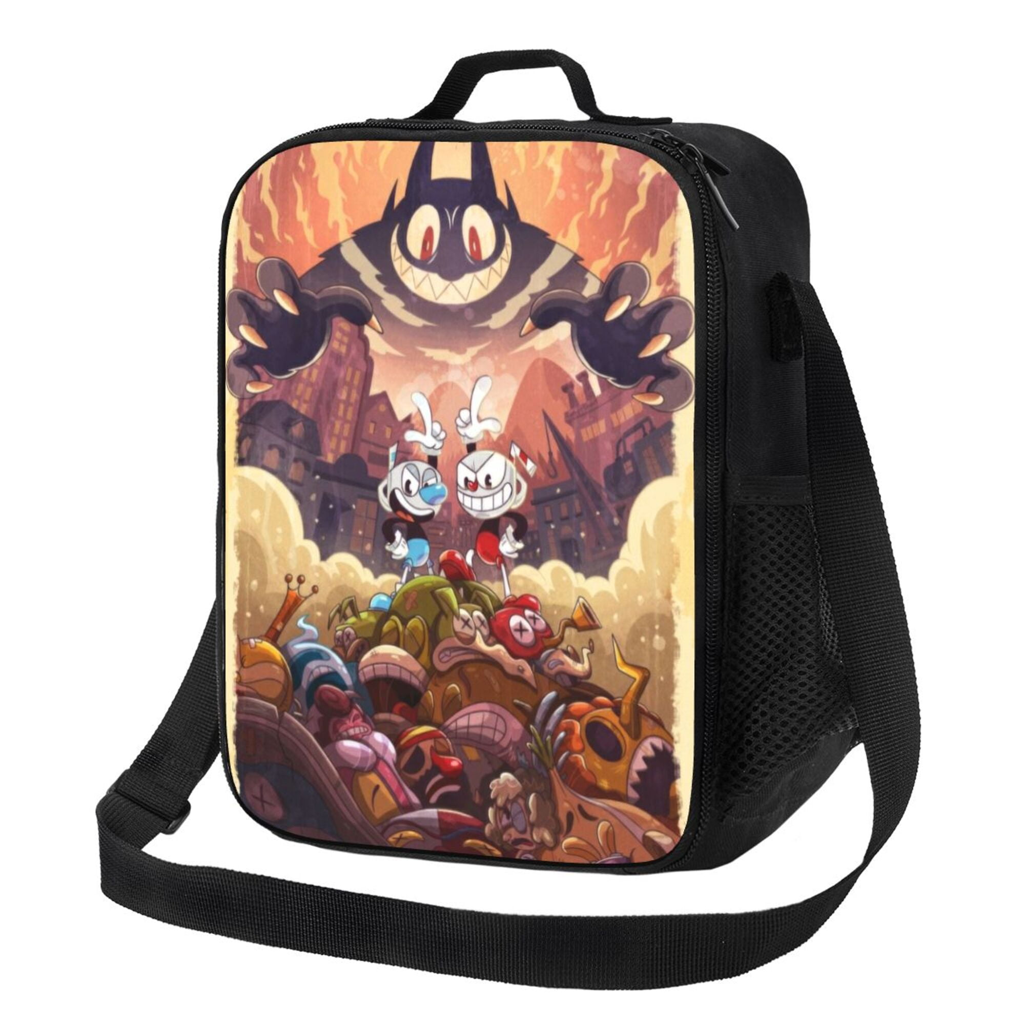 Cuphead Lunch Box Lunch Bag for Women Adult Men, Insulated Shoulder