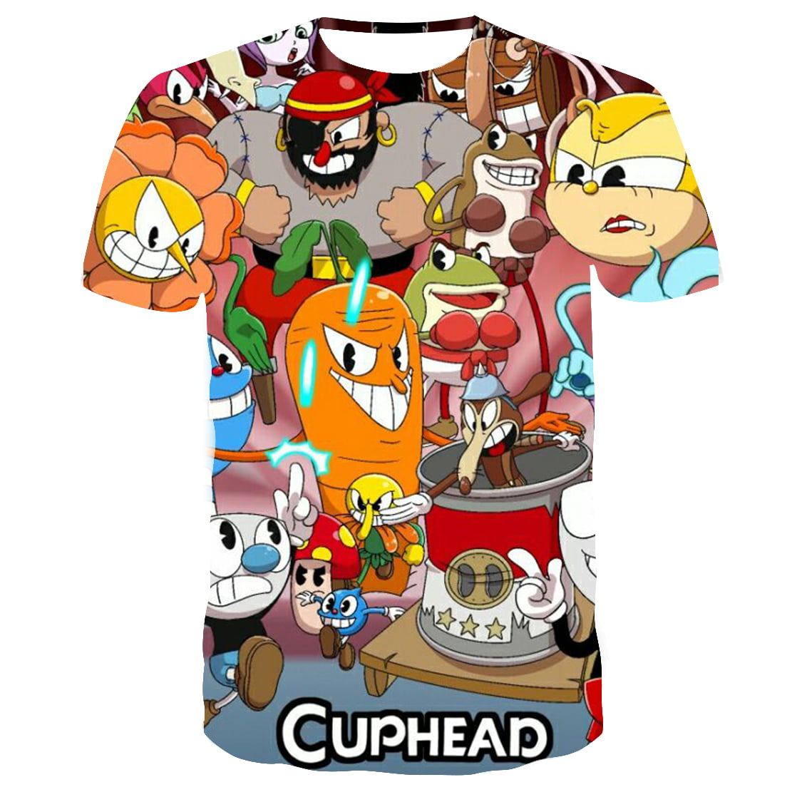 Cuphead T-shirt Speedrun Cuphead T-shirt Cotton Shirt