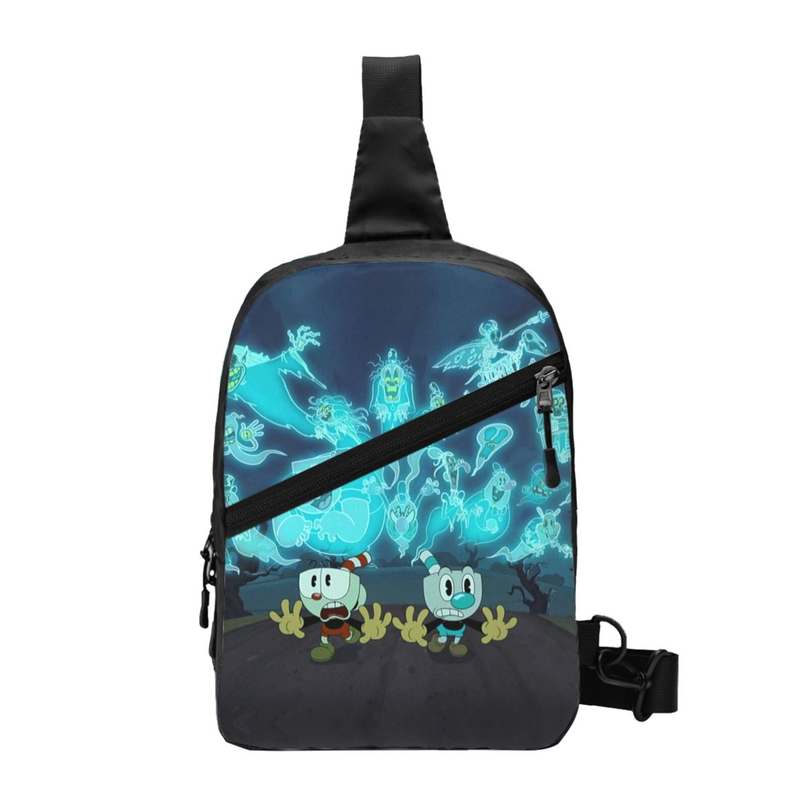 Cuphead Mugman Adjustable Sling Bag Fashion Sling Backpack Crossbody ...