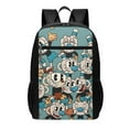 thumbnail image 1 of Cuphead Mugman Backpack Shoulders Daypack Student School Bag Satchel Bookbag Outdoor Casual Laptop Rucksack Knapsack 17 inch, 1 of 6