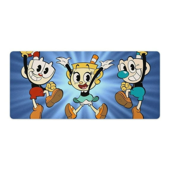 Cuphead Mugman Chalice Mouse Pad Extended Gaming No-sliped Large Desk Mat Stitched Edge Keyboard Mat Mousepad