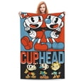 thumbnail image 1 of Cuphead Mugman Chalice Soft Blanket Fuzzy Fleece Anti-pilling Flannel Throw Blanket Decor Sofa Bed Blanket 40x60in, 1 of 7