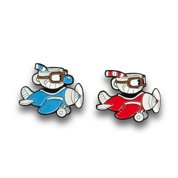 Cuphead & Mugman Collectors Edition Planes Enamel Pin Set