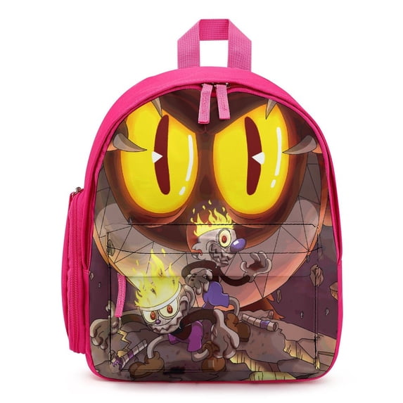 Cuphead Mugman Devil Schoolbag Backpack Lightweight Daypack Adjustable Satchel Bookbag Shoulders Rucksack Travel Bag