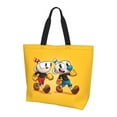 thumbnail image 1 of Cuphead Mugman Game Tote Bags Reusable Women Shoulder Bag Grocery Bag Travel Beach Shopping Work Daily Handle Bag, 1 of 8