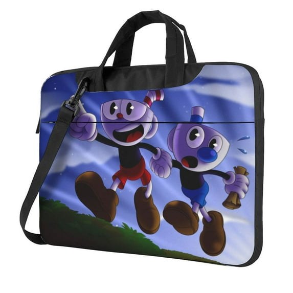 Cuphead Mugman Laptop Bag Shoulder Portable Laptop Case Sleeve Chromebook Notebook Messenger Briefcase Adjustable Handbag For Women & Men