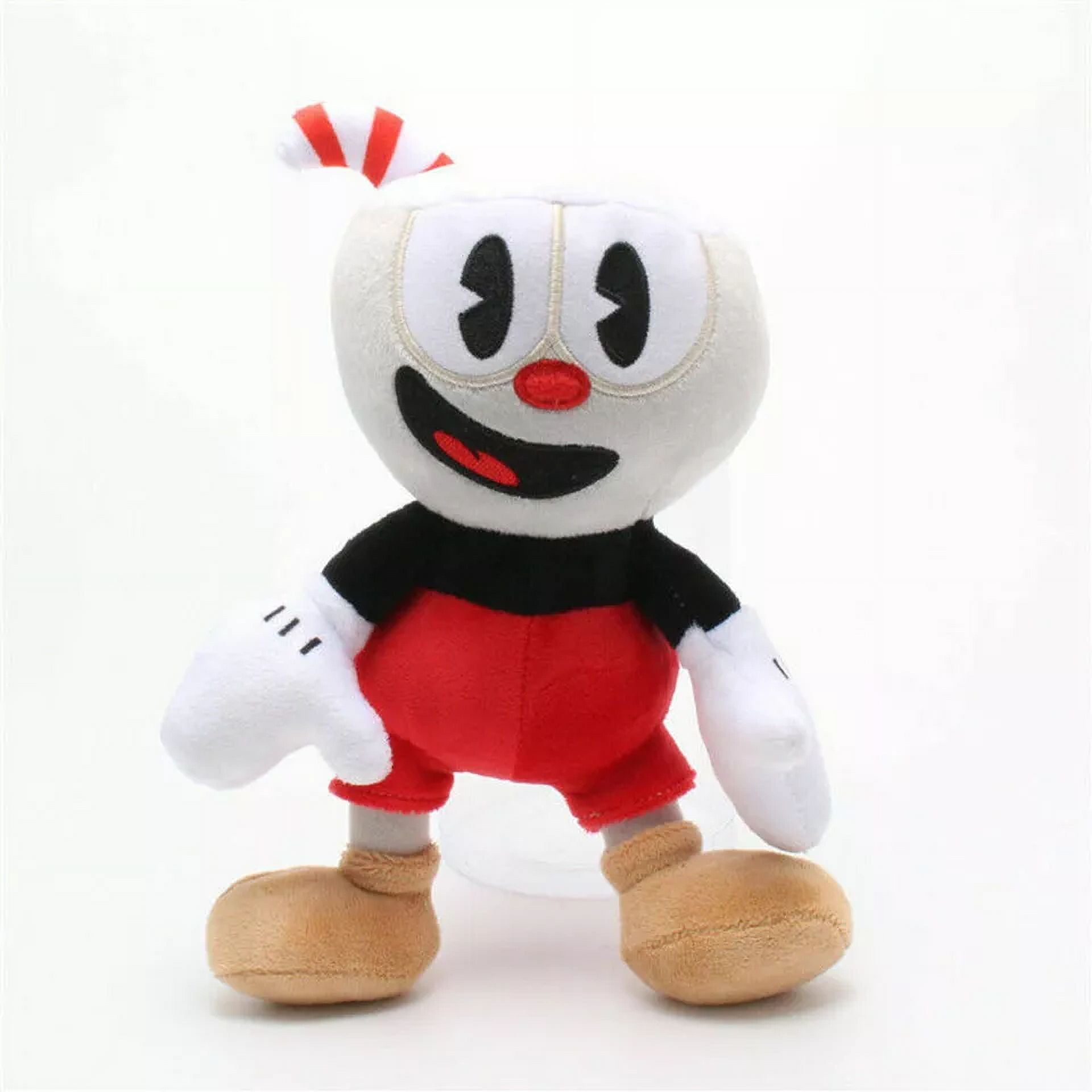 Cuphead & Mugman Plush Toy Set - Soft Stuffed Dolls (Red) - Kids Gift ...