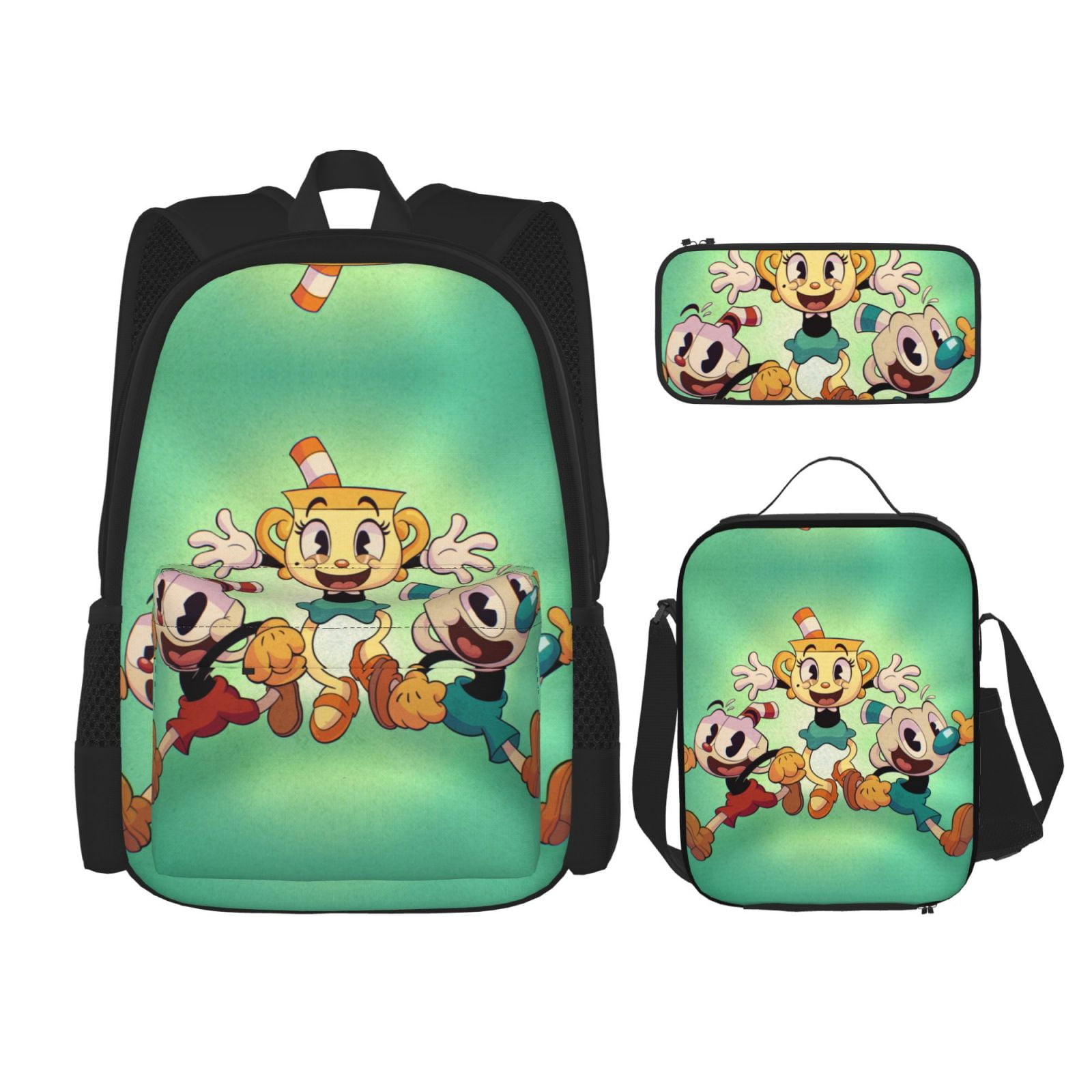 Cuphead Mugman Travel Camping Work Backpack for Womens/Mens Gifts