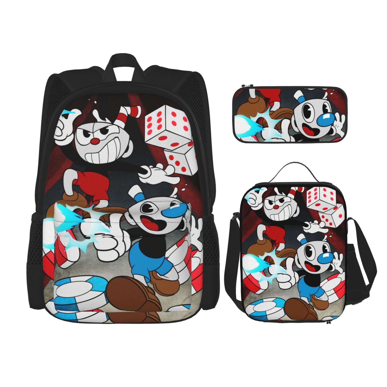 Cuphead Mugman Travel Camping Work Backpack for Womens/Mens Gifts