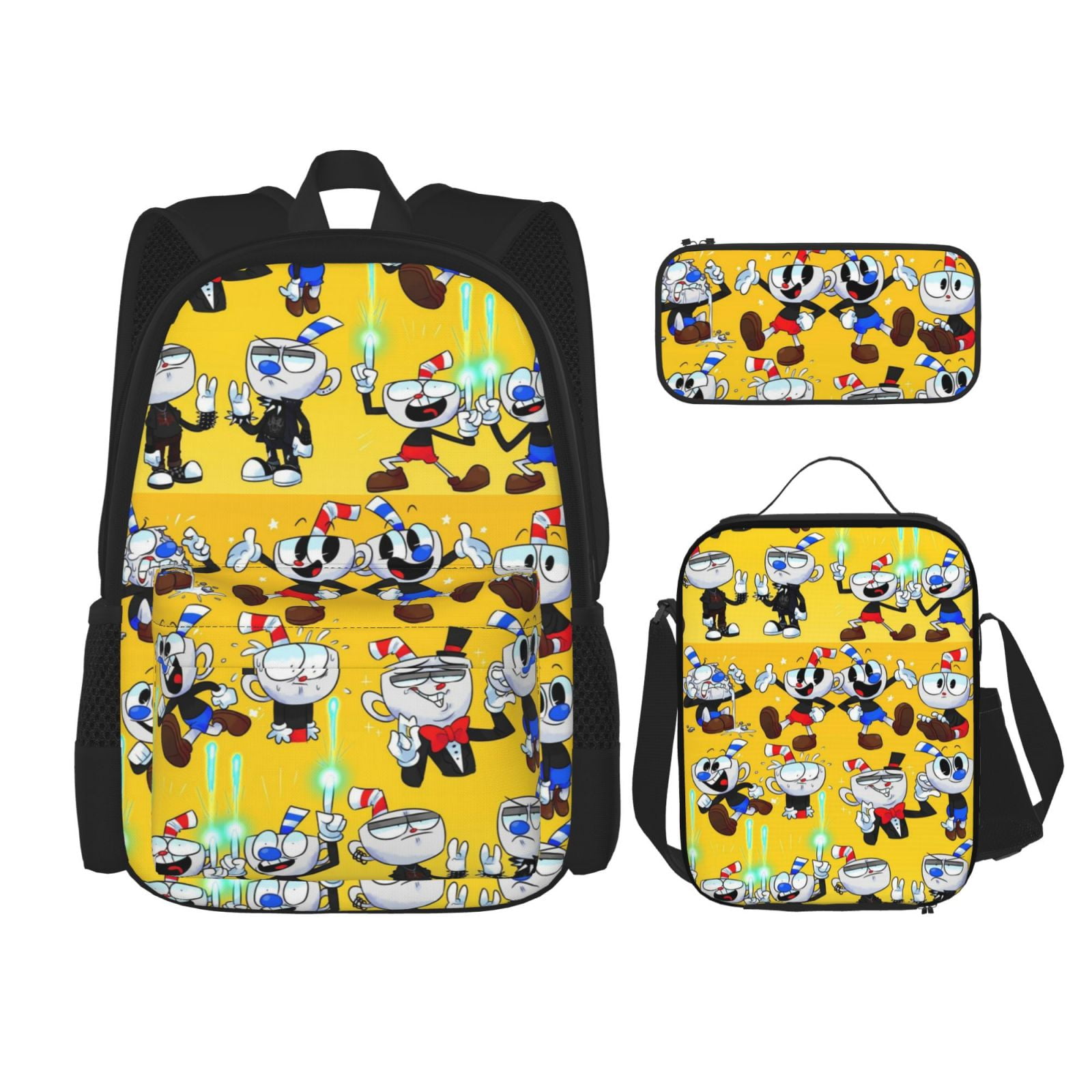 Cuphead Mugman Travel Camping Work Backpack for Womens/Mens Gifts