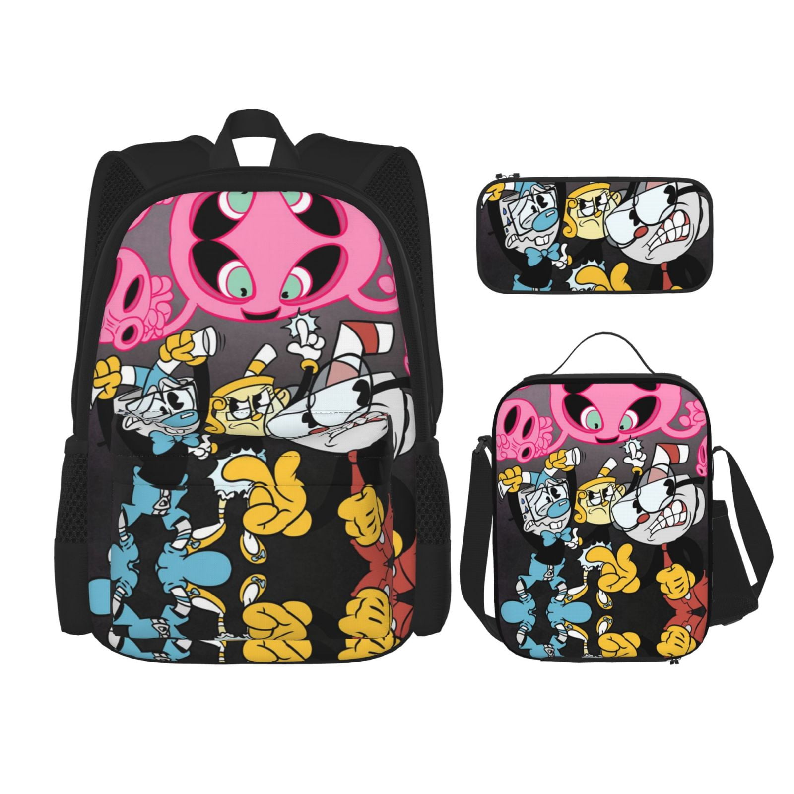 Cuphead Mugman Travel Camping Work Backpack for Womens/Mens Gifts