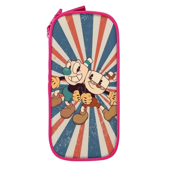 The Cuphead Show Big Capacity Pencil Case, Large Storage Pencil Pouch Pen Case Bag with Zipper, Pencil Case for Office Supplies