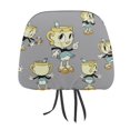 thumbnail image 1 of Cuphead Show Ms. Chalice Car Headrest Cover 2 Pcs Vehicles Seat Pillow Cover Protector Accessories Decor Auto Front/Rear Seats Head Rest Cover 2 Pcs Universal Fit Most Cars Sedan SUV Van, 1 of 7