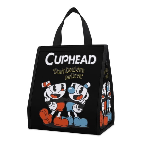 The Cuphead Show Portable Lunch Bag, Insulated Lunch Box Reusable Lunch Totes Bag For Camping Hiking Travel Picnic