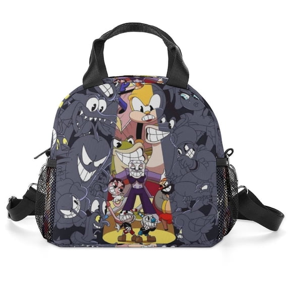 The Cuphead Show Portable Lunch Bag, Insulated Lunch Box Reusable Lunch Totes Bag For Camping Hiking Travel Picnic