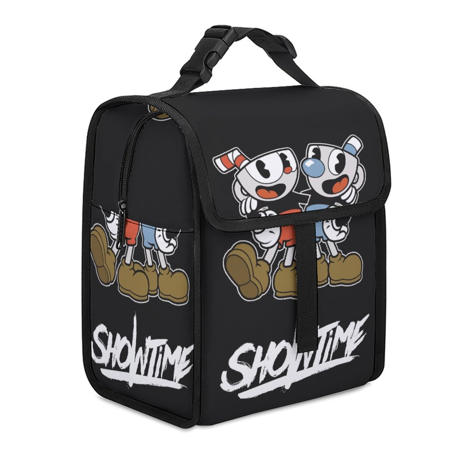 The Cuphead Show Portable Lunch Bag, Insulated Lunch Box Reusable Lunch Totes Bag For Camping Hiking Travel Picnic