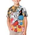 thumbnail image 1 of Cuphead T-Shirts for Boys Girls, Kids 3D Print Short Sleeve, Unisex Crew Neck Tee Shirts for Youth, 1 of 9