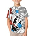 thumbnail image 1 of Cuphead T-Shirts for Boys Girls, Kids 3D Print Short Sleeve, Unisex Crew Neck Tee Shirts for Youth, 1 of 9