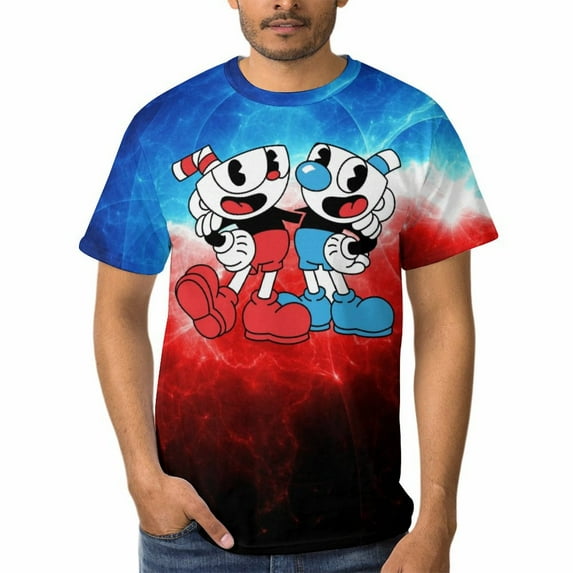 Cuphead T-Shirts for Men Women, Anime Short Shirts, Unisex Short Sleeve Tops, Crew Neck Tee Shirts, S-4XL