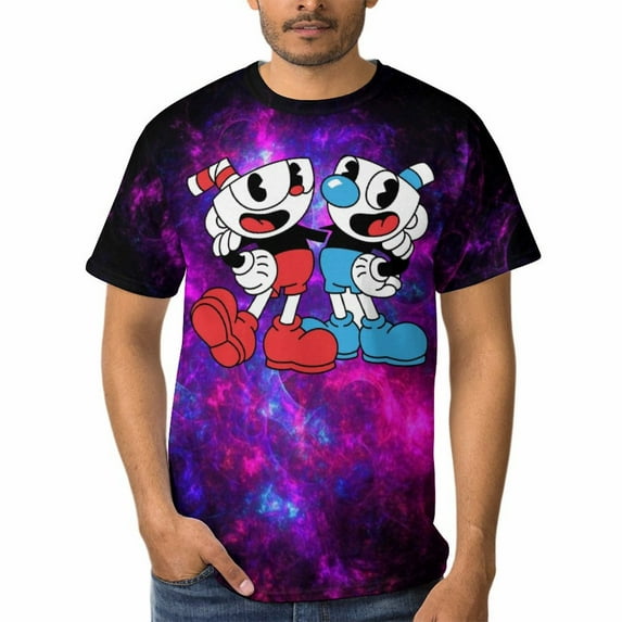 Cuphead T-Shirts for Men Women, Anime Short Shirts, Unisex Short Sleeve Tops, Crew Neck Tee Shirts, S-4XL