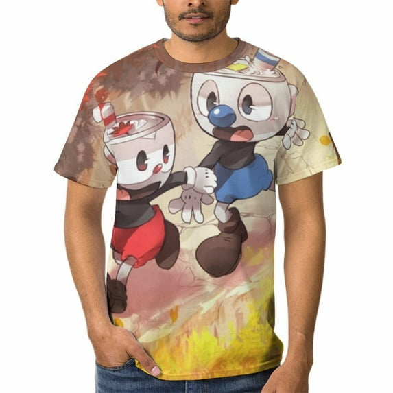 Cuphead T-Shirts for Men Women, Anime Short Shirts, Unisex Short Sleeve Tops, Crew Neck Tee Shirts, S-4XL