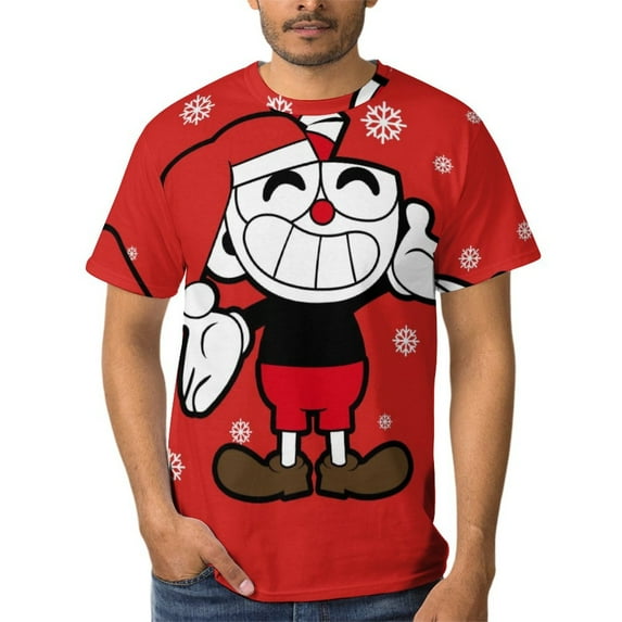 Cuphead T-Shirts for Men Women, Anime Short Shirts, Unisex Short Sleeve Tops, Crew Neck Tee Shirts, S-4XL