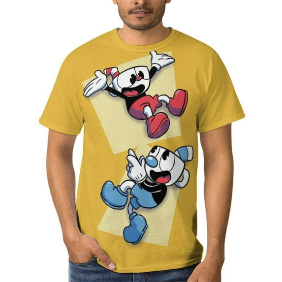 Cuphead T-Shirts for Men Women, Anime Short Shirts, Unisex Short Sleeve Tops, Crew Neck Tee Shirts, S-4XL