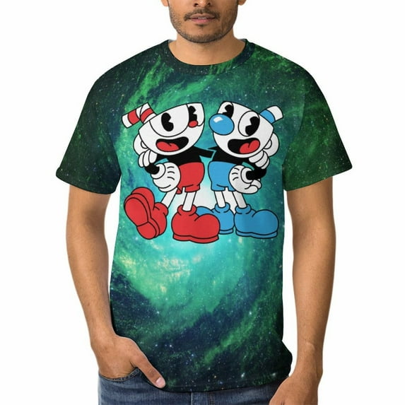 Cuphead T-Shirts for Men Women, Anime Short Shirts, Unisex Short Sleeve Tops, Crew Neck Tee Shirts, S-4XL