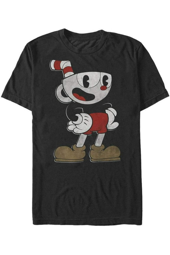 Cuphead T-shirts Cartoon Short Sleeve Crew Neck Soft Fitted Tees summer T-shirts for men and women